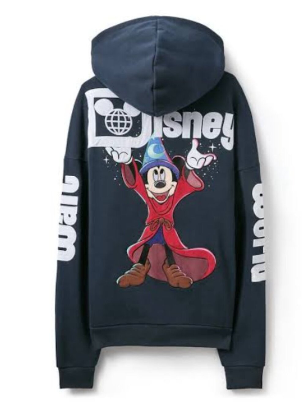 Walt Disney World Sorcerer Mickey Hoodie Sweatshirt Fantasia Embroidered